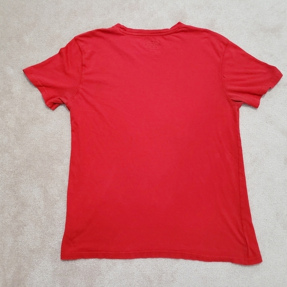 Vintage 90's NO FEAR Red T-shirt 100% Cotton Men's Size M *couple Small Holes* - Picture 4 of 11